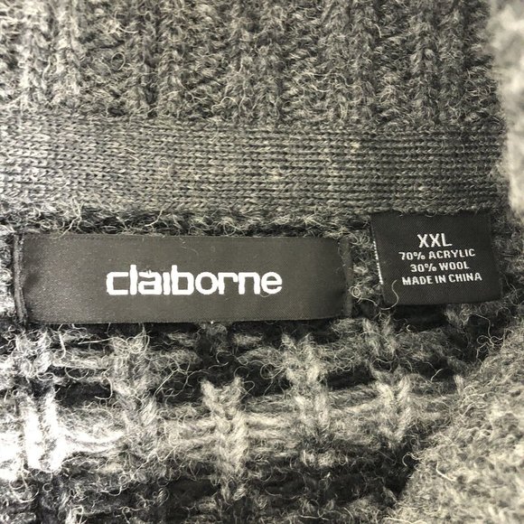 Liz Claiborne Size 2XL Sweater Wool Blend Cardigan Jacket Full Zip Snap Button - Picture 6 of 6